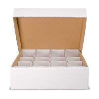 collectXP - Riesen Deck-Box für 4.000 Karten + 16er Unterteilung - (weiß)