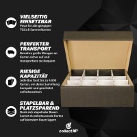 collectXP - Riesen Deck-Box für 4.000 Karten + 16er Unterteilung - (schwarz)